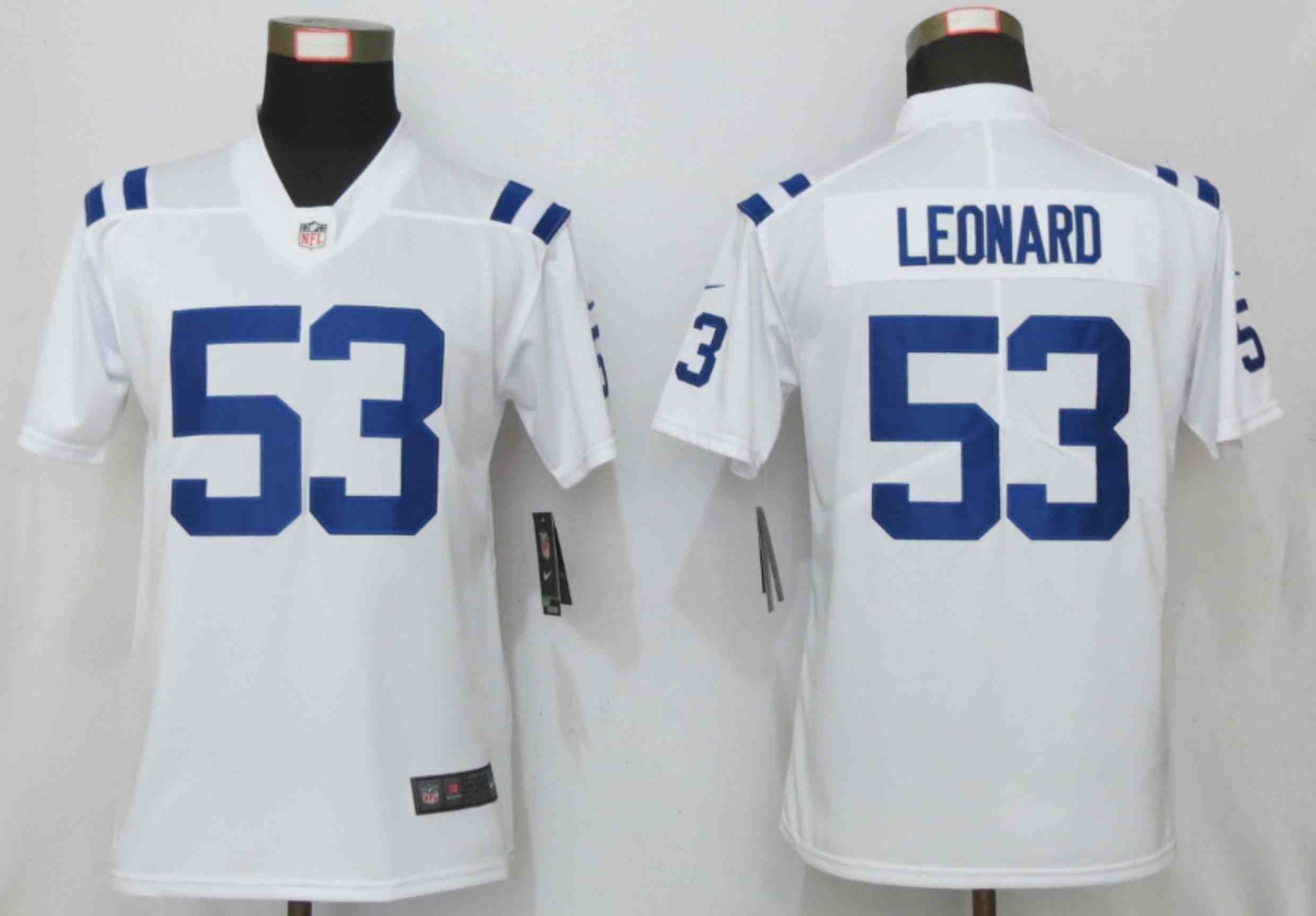 Women Nike Indianapolis Colts 53 Leonard White 2017 Vapor Untouchable Elite Playe