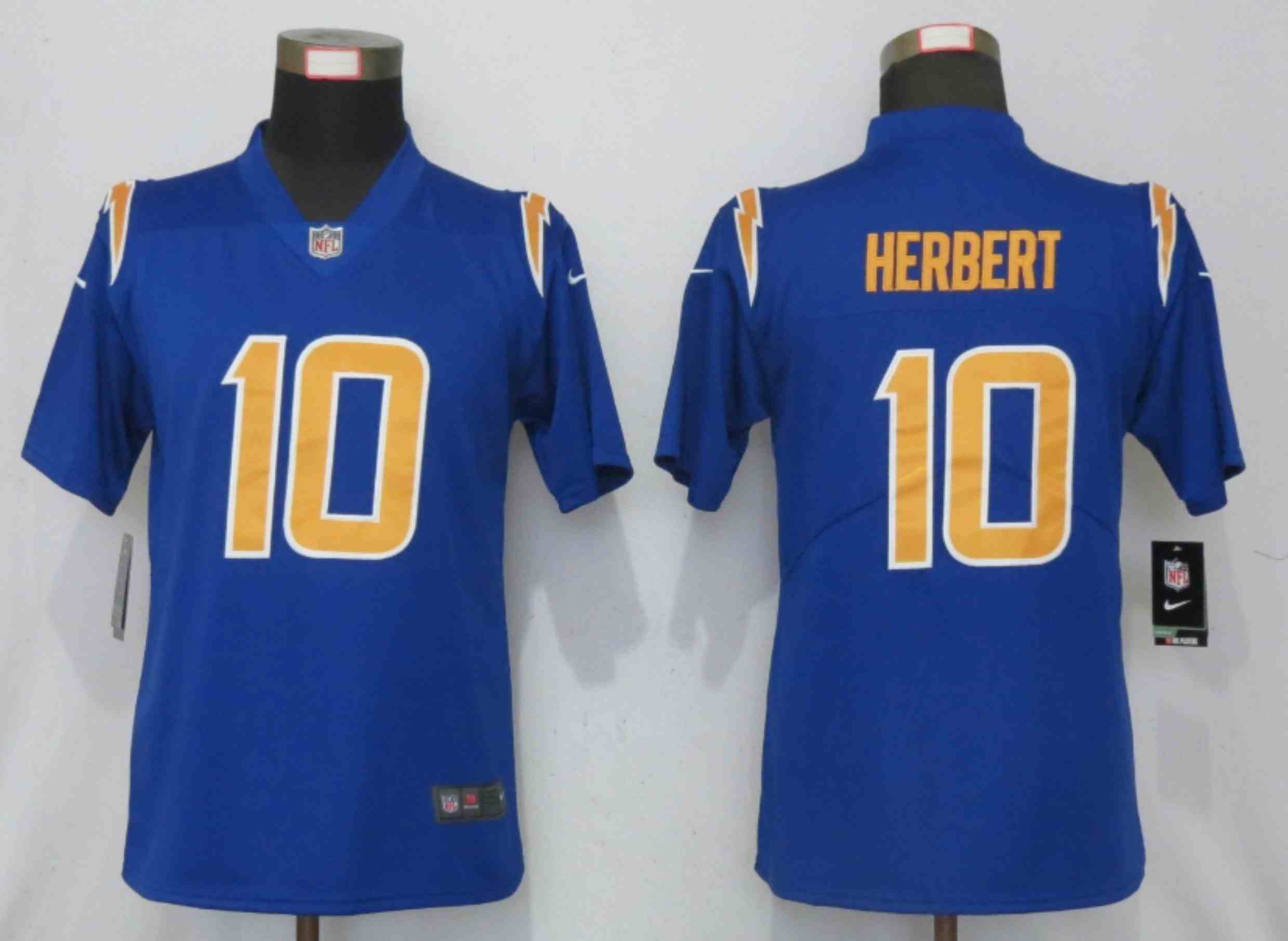 Women New Nike San Diego Chargers 10 Herbert oyal BlueLos Angeles 2nd Alternate Elite Playe