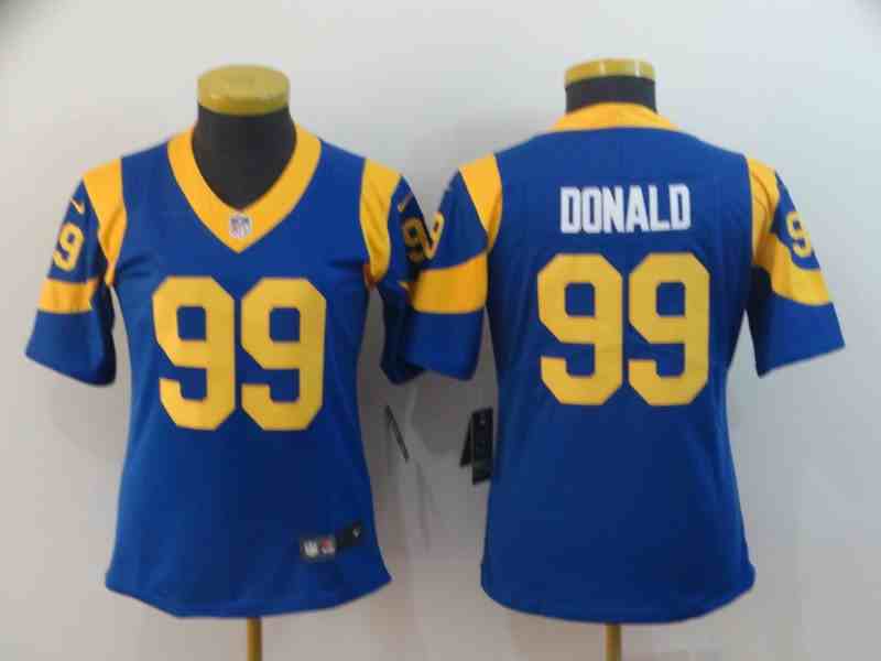 Nike Rams 99 Donald  Royal Women Vapor Untouchable Limited Jersey