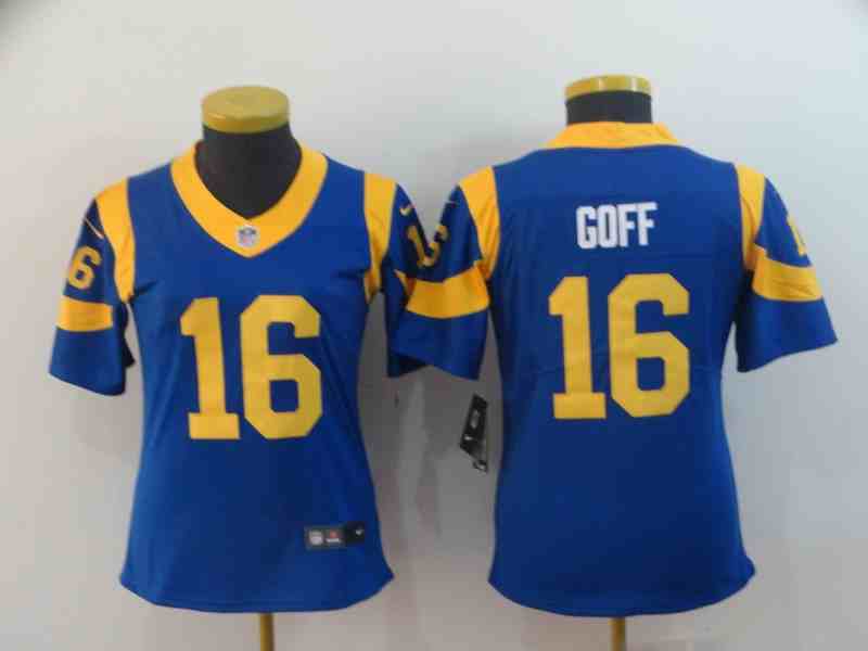 Nike Rams 16 Goff Royal Women Vapor Untouchable Limited Jersey