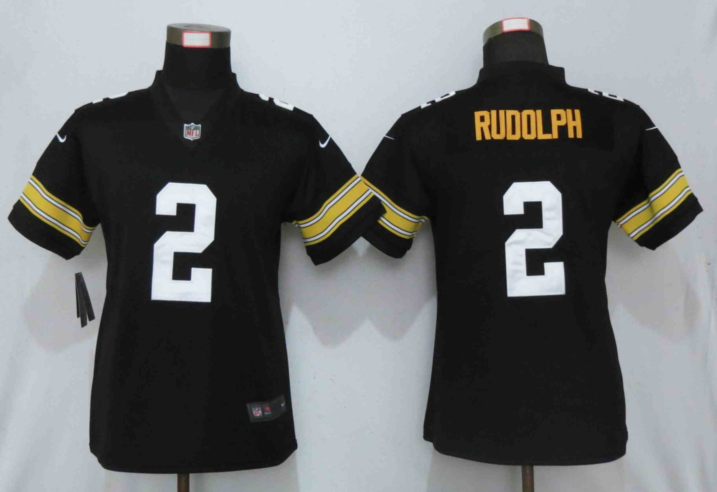 Women New Nike Pittsburgh Steelers 2 Rudolph Nike Black Alternate Elite Jersey