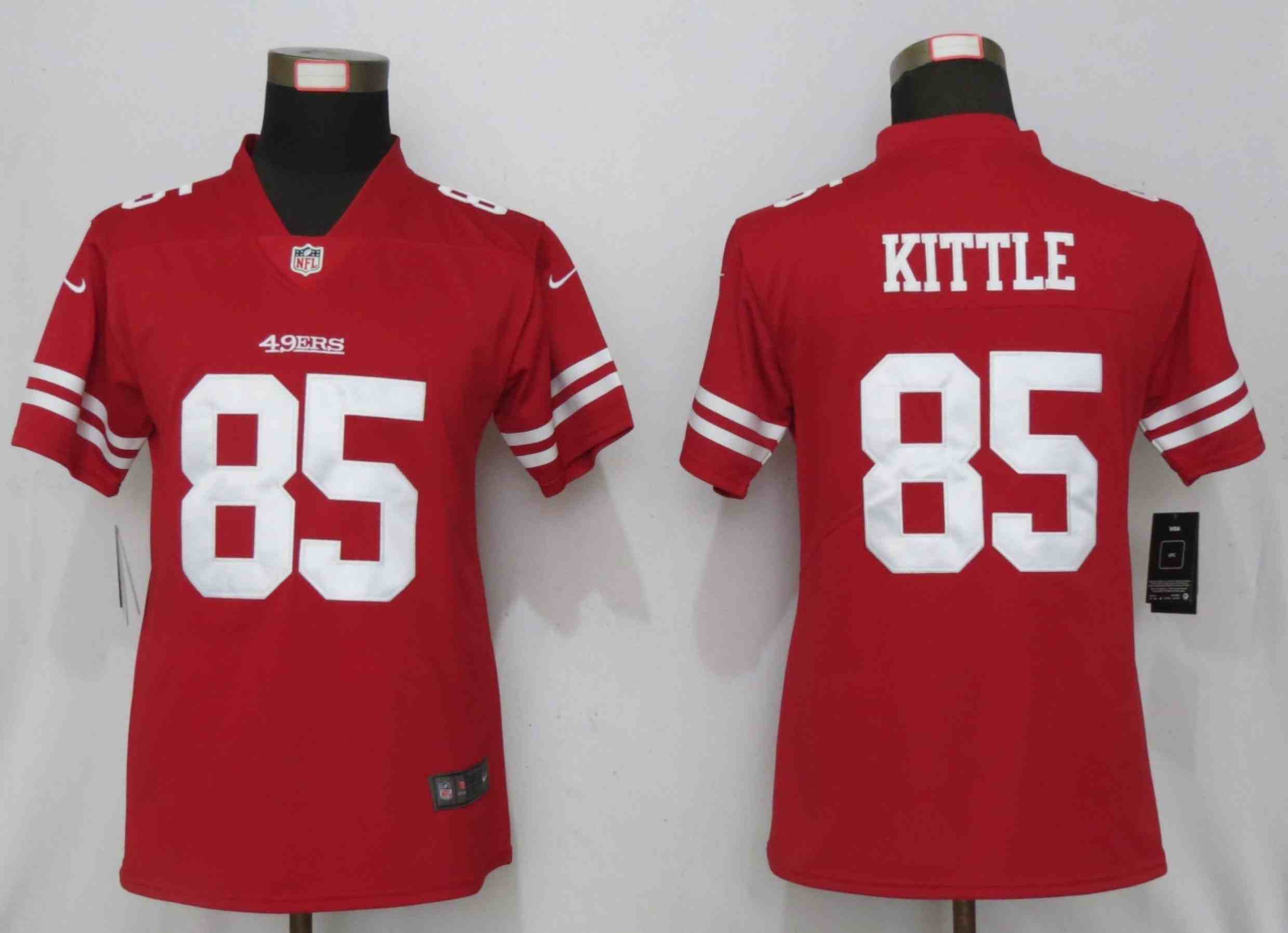 Women Nike San Francisco 49ers 85 Kittle Red 2017 Vapor Untouchable Elite Player