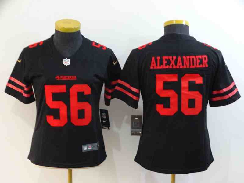 Women Nike 49ers 56 Kwon Alexander Black Vapor Untouchable Limited Jersey