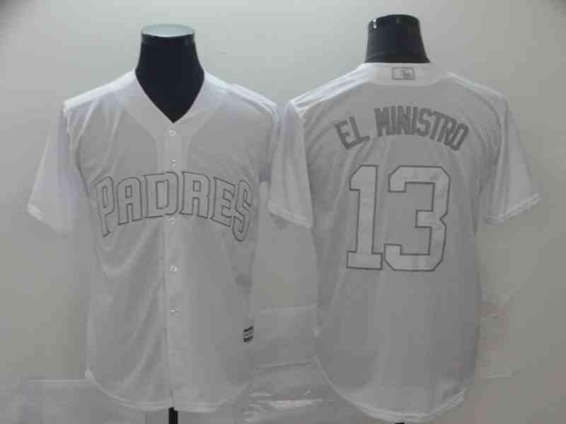 Padres 13 Manny Machado  El Ministro  White 2019 Players' Weekend Player Jersey