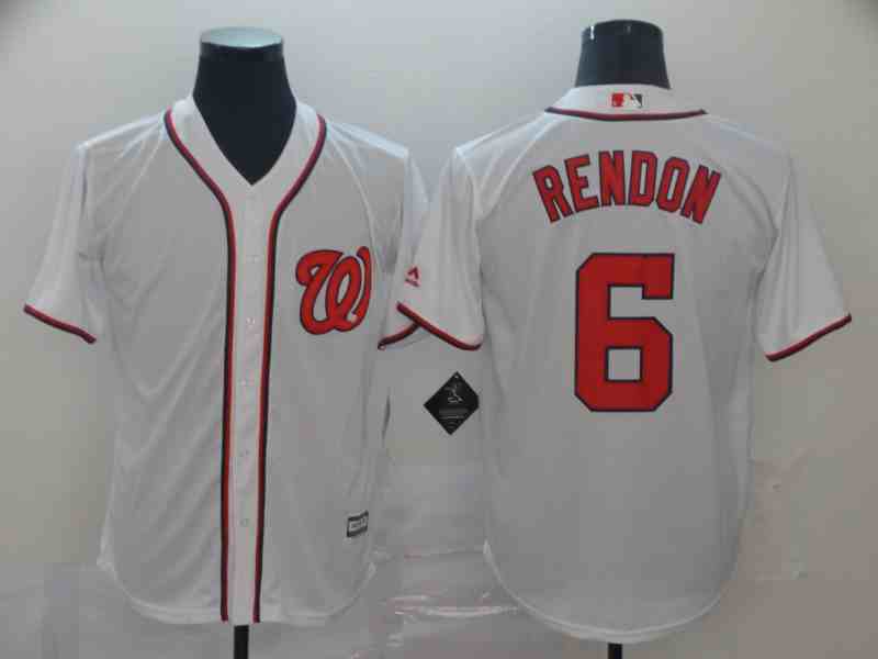 Nationals 6 Anthony Rendon White Cool Base Jersey