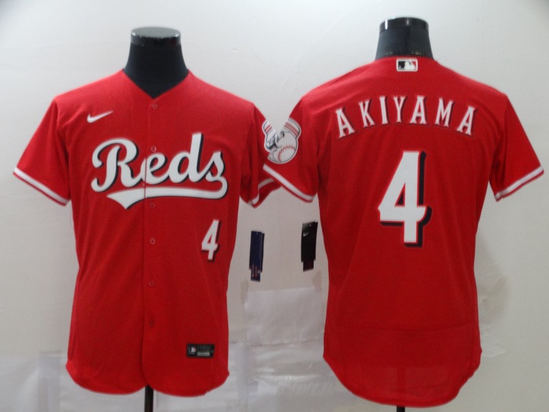 Reds 4 Shogo Akiyama Red 2020 Nike Flexbase Jersey