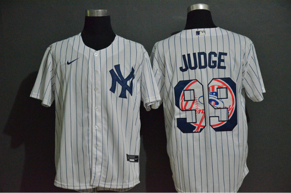 Yankees 99 Aaron Judge White 2020 Nike Cool Base Fashion Jersey