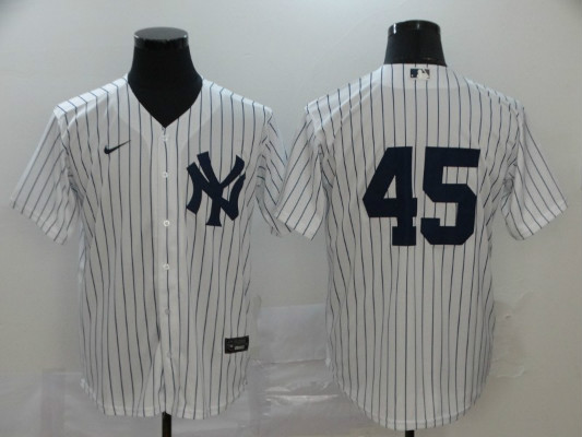 Yankees 45 Gerrit Cole White 2020 Nike Cool Base Replica Player Jersey