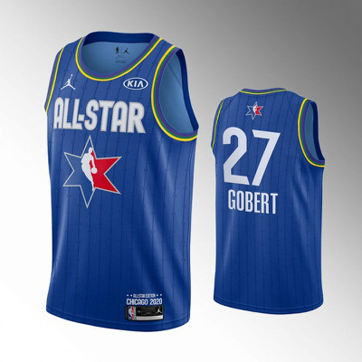 Jazz 27 Rudy Gobert Blue 2020 NBA All-Star Jordan Brand Swingman Jersey