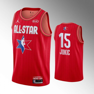 Nuggets 15 Nikola Jokic Red 2020 NBA All-Star Jordan Brand Swingman Jersey
