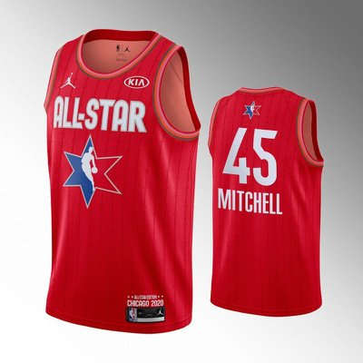 Jazz 45 Donovan Mitchell Red 2020 NBA All-Star Jordan Brand Swingman Jersey