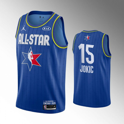 Nuggets 15 Nikola Jokic Blue 2020 NBA All-Star Jordan Brand Swingman Jersey