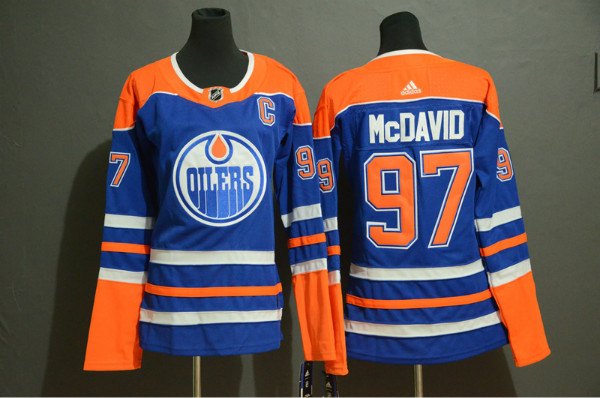 Oilers 97 Connor McDavid Royal Youth Adidas Jersey