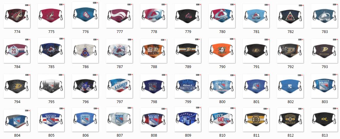NHL Hockey Teams Waterproof Breathable Adjustable Kid Adults Face Masks 774-813