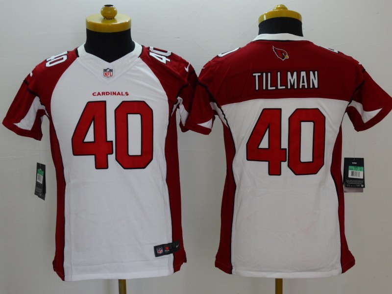 Nike Cardinals 40 Pat Tillman White Limited Youth Jersey