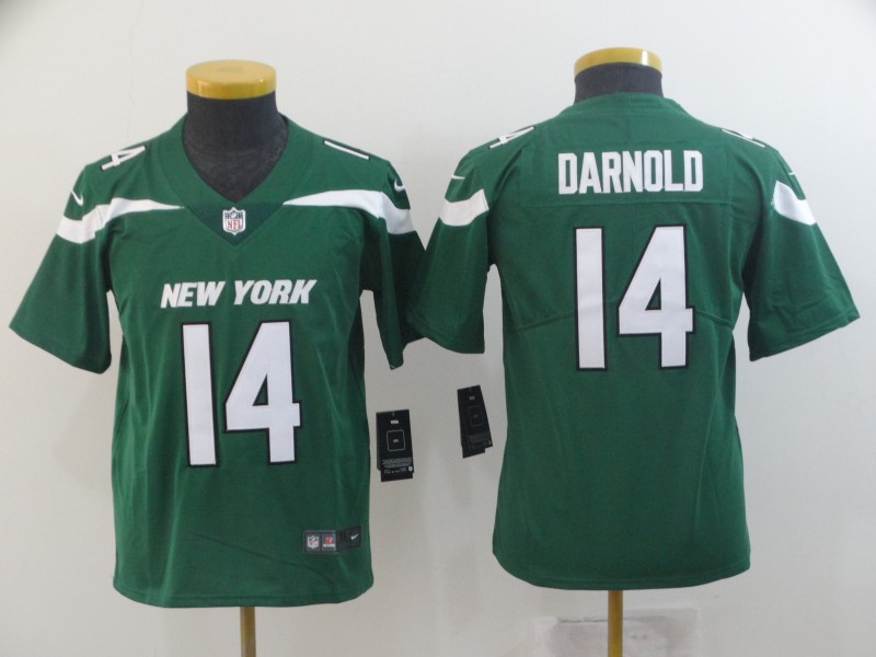 Nike Jets 14 Sam Darnold Green Youth Vapor Untouchable Limited Jersey