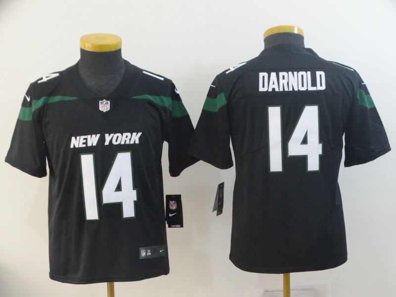 Nike Jets 14 Sam Darnold Black Youth Vapor Untouchable Limited Jersey