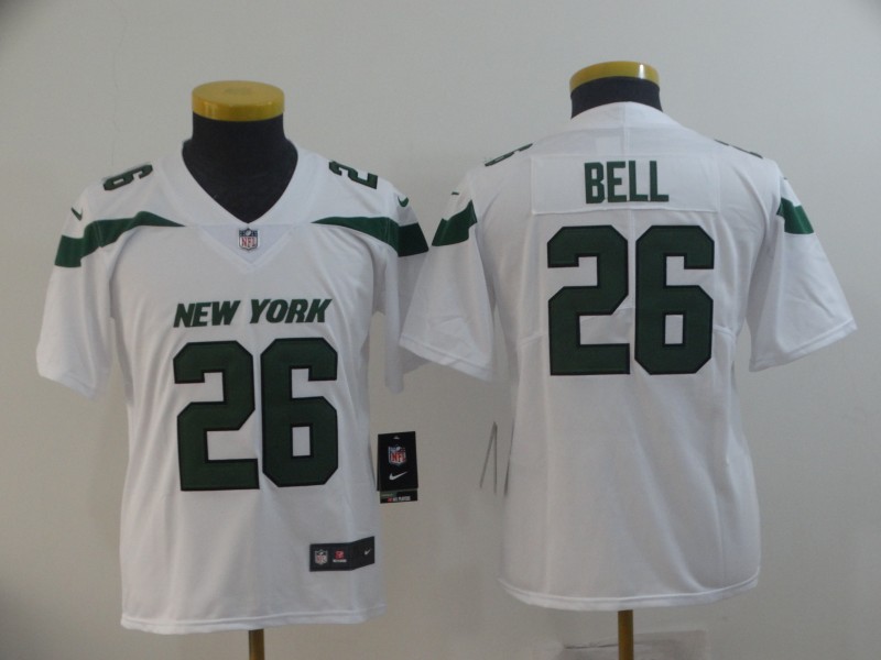 Nike Jets 26 Le'Veon Bell White Youth Vapor Untouchable Limited Jersey