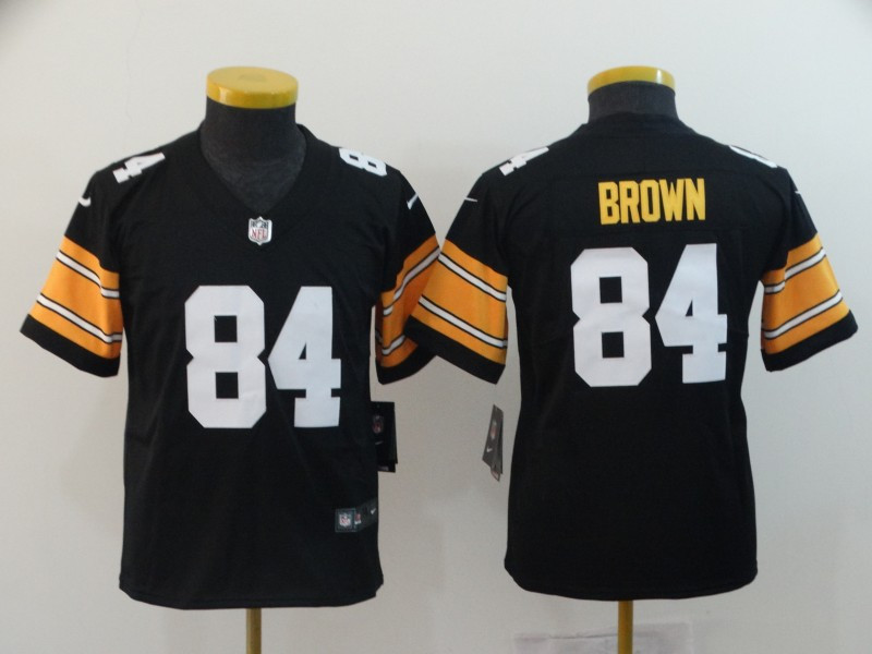 Nike Steelers 84 Antonio Brown Black Alternate Youth Vapor Untouchable Limited Jersey