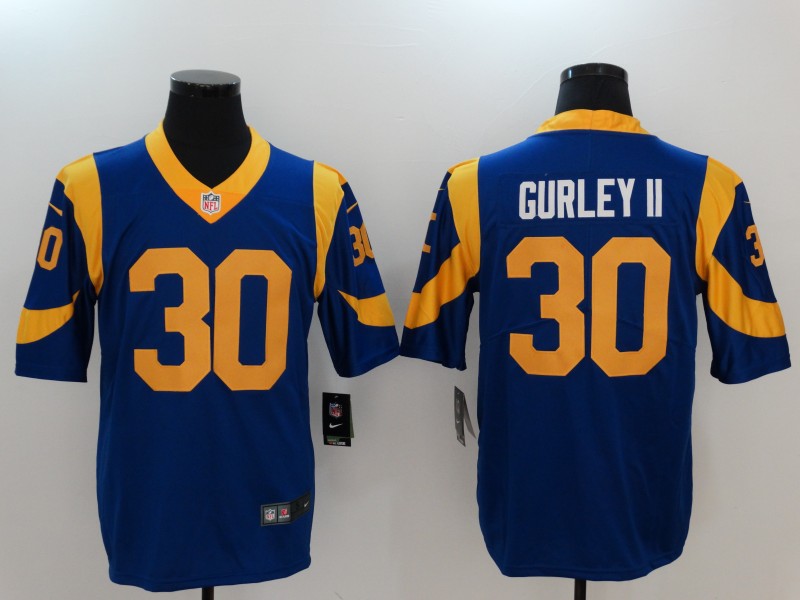 Nike Rams 30 Todd Gurley II Blue Youth Vapor Untouchable Palyer Limited Jersey