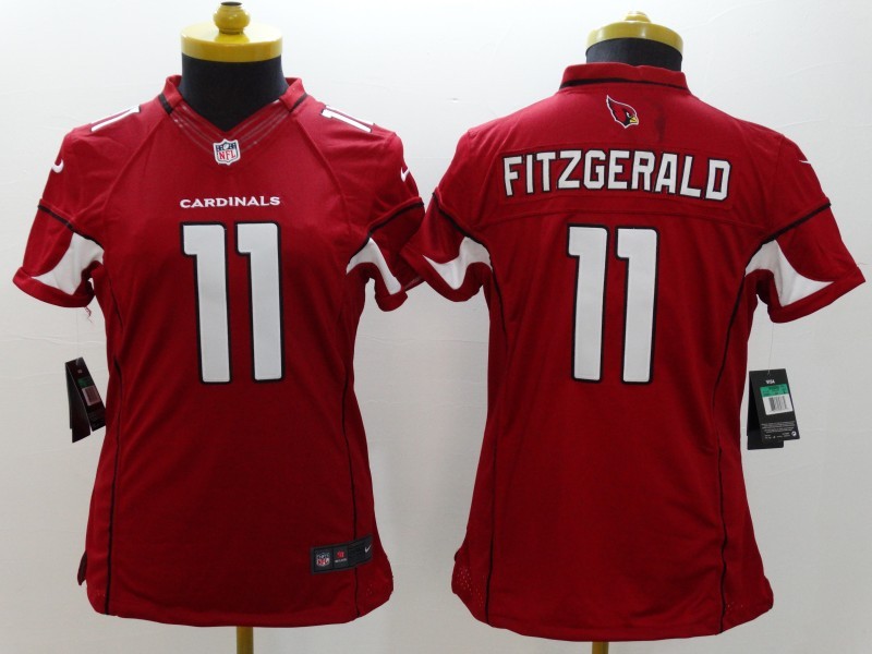 Nike Cardinals 11 Fitzgerald Red Women Limited Jerseys