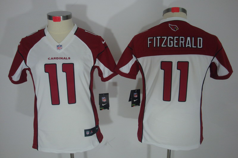 Nike Cardinals 11 Fitzgerald White Women Limited Jerseys