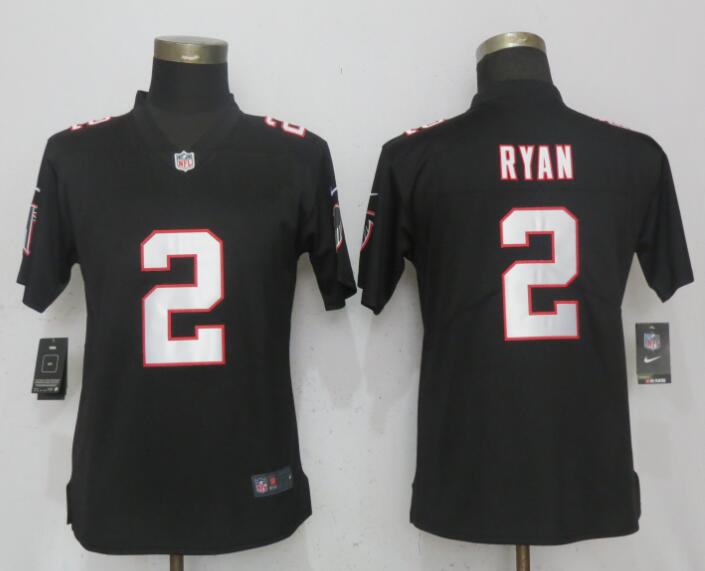 Nike Falcons 2 Matt Ryan Black Women Vapor Untouchable Limited Jersey