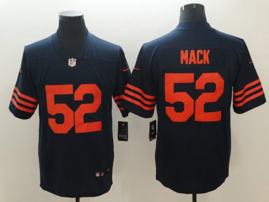 Nike Bears 52 Khalil Mack Navy Throwback Youth Vapor Untouchable Limited Jersey