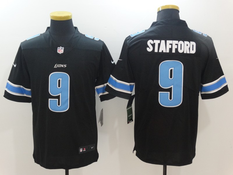 Nike Lions 9 Matthew Stafford Black Youth Color Rush Limited Jersey