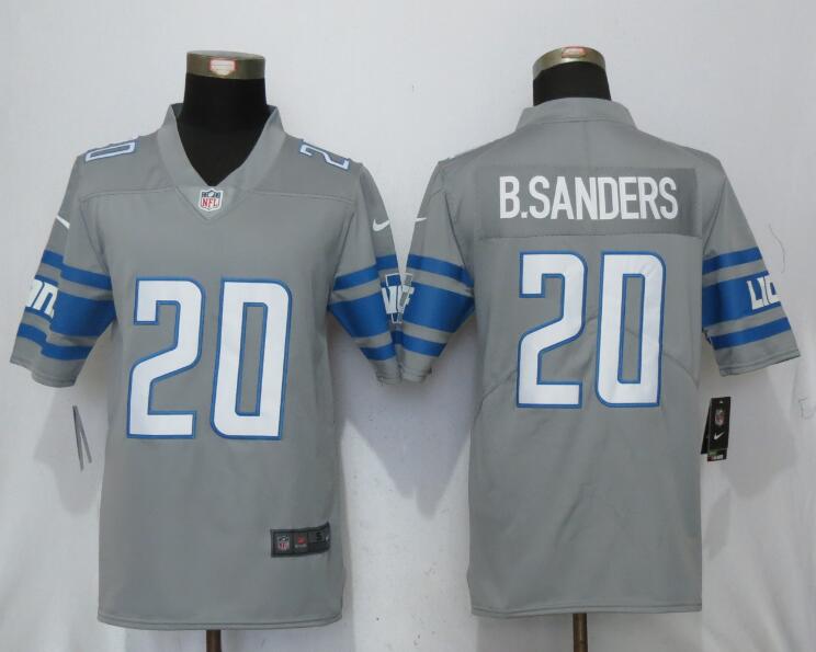 Nike Lions 20 Barry Sanders Gray Youth Color Rush Limited Jersey