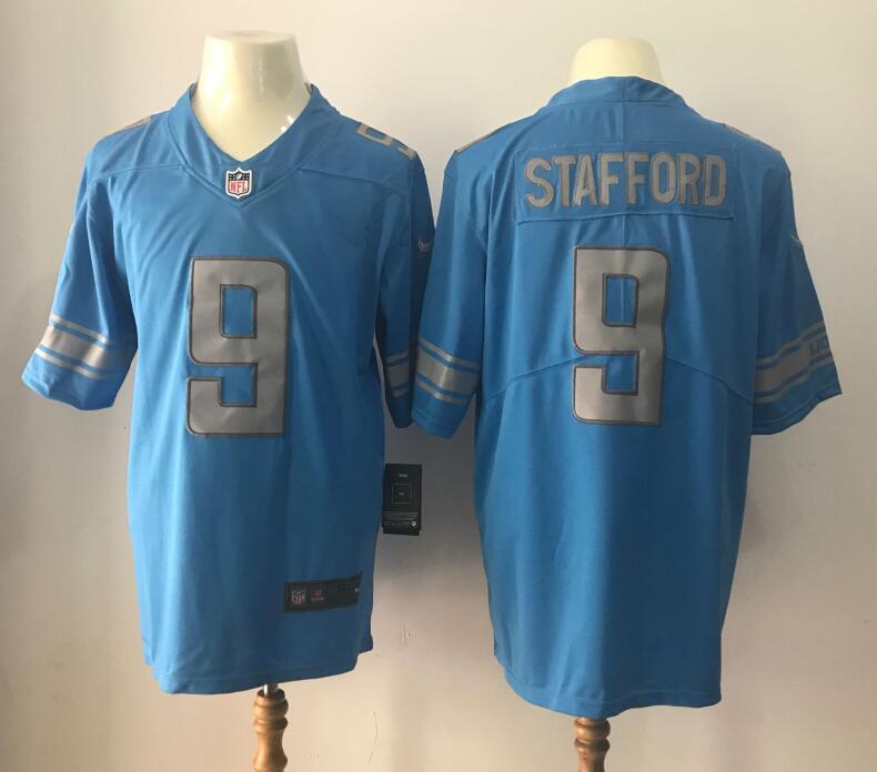 Nike Lions 9 Matthew Stafford Blue Youth Color Rush Limited Jersey