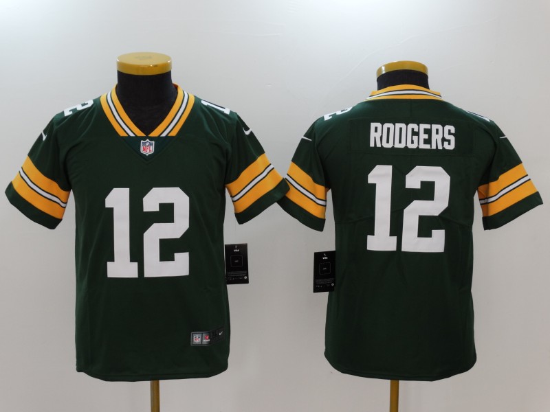 Nike Packers 12 Aaron Rodgers Green Youth Vapor Untouchable Player Limited Jersey