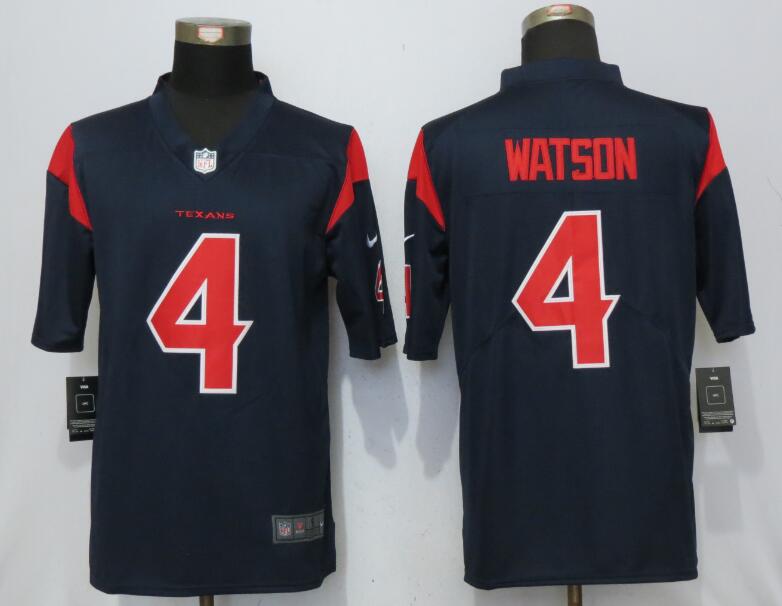 Nike Texans 4 Deshaun Watson Navy Youth Color Rush Limited Jersey