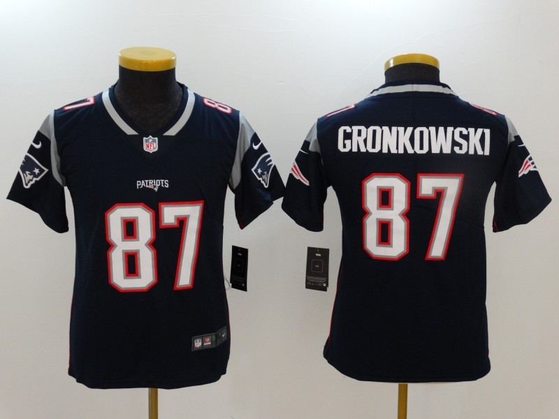 Nike Patriots 87 Rob Gronkowski Navy Youth Vapor Untouchable Limited Jersey