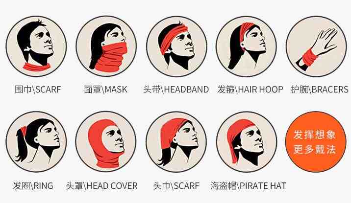 SCARF   MASK   HEADBAND  HAIR HOOP   BRACERS   RING   HEAD COVER SCARF   PIRATE HAT