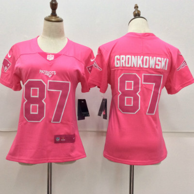 Nike Patriots 87 Rob Gronkowski Pink Women Vapor Untouchable Player Limited Jersey