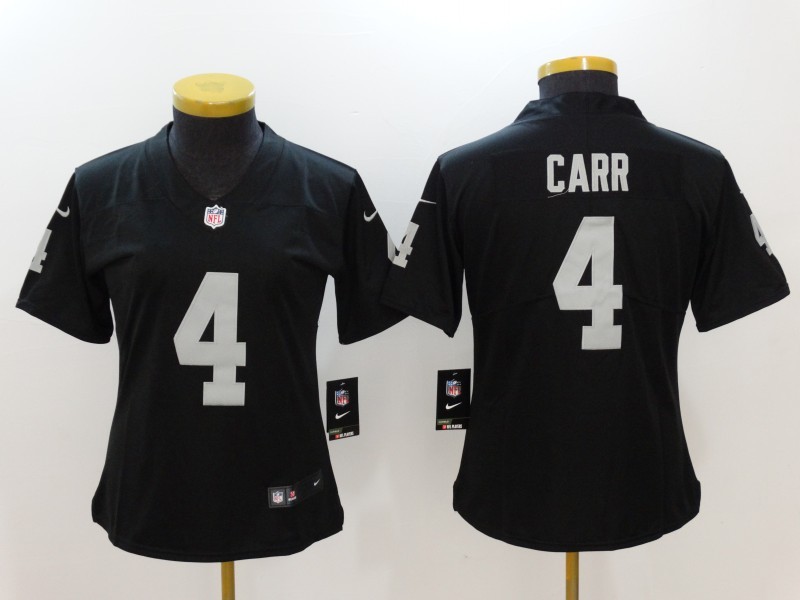Nike Raiders 4 Derek Carr Black Vapor Untouchable Women Limited Jersey