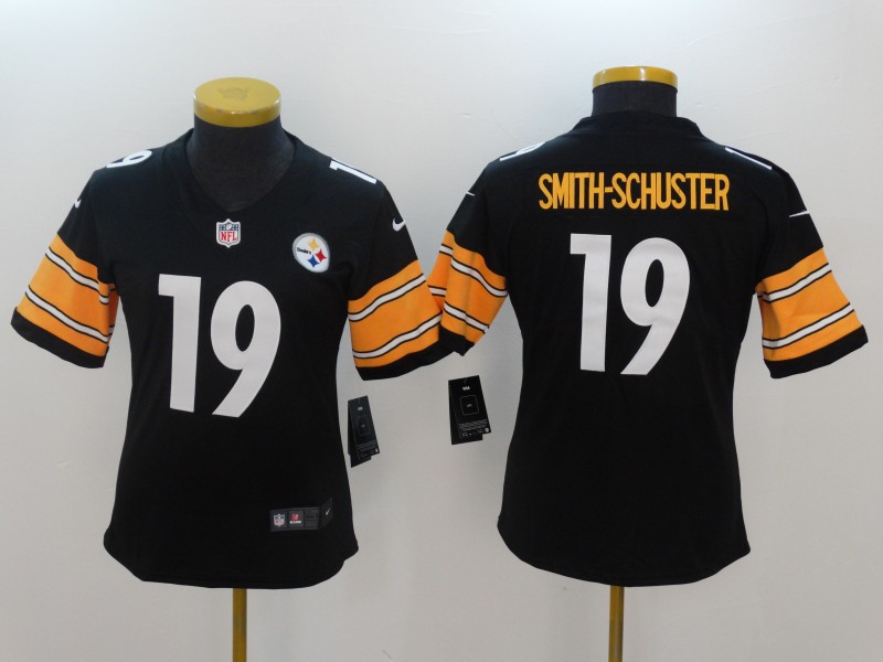 Nike Steelers 19 JuJu Smith-Schuster Black Women Vapor Untouchable Player Limited Jersey