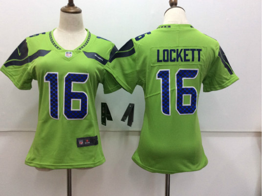 Nike Seahawks 16 Ricardo Lockett Green Women Vapor Untouchable Player Limited Jersey