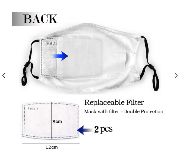 Back Replaceable Filter Waterproof Breathable Adjustable Kid Adults Face Masks