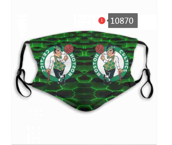 NBA Basketball Boston Celtis Waterproof Breathable Adjustable Kid Adults Face Masks 10870