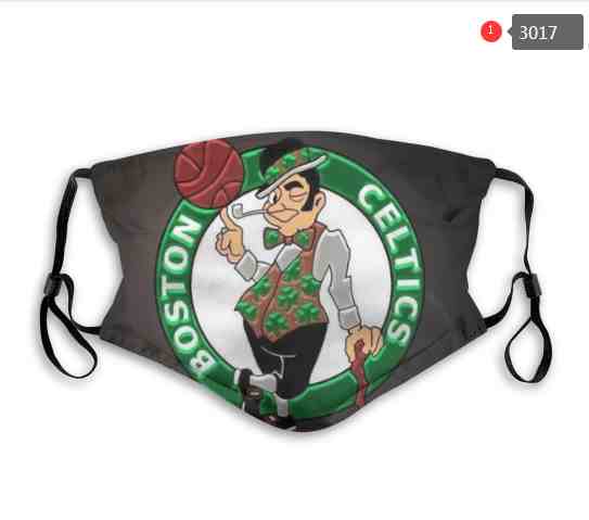 NBA Basketball Boston Celtis Waterproof Breathable Adjustable Kid Adults Face Masks 3017