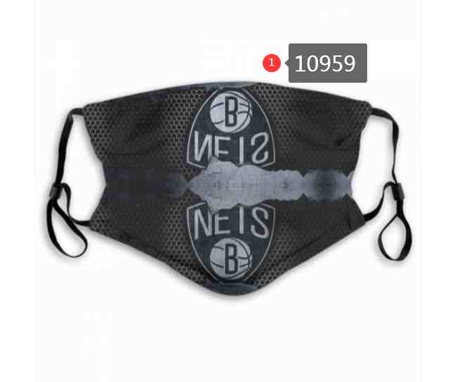 NBA Basketball Brooklyn Nets Waterproof Breathable Adjustable Kid Adults Face Masks 10959