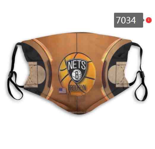 NBA Basketball Brooklyn Nets Waterproof Breathable Adjustable Kid Adults Face Masks 7034