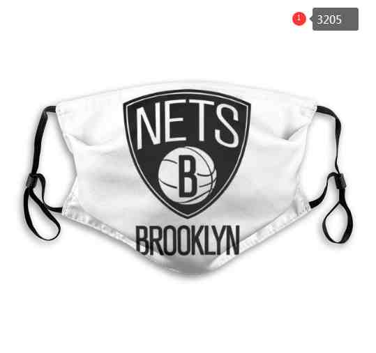 NBA Basketball Brooklyn Nets Waterproof Breathable Adjustable Kid Adults Face Masks 3205