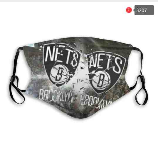 NBA Basketball Brooklyn Nets Waterproof Breathable Adjustable Kid Adults Face Masks 3207