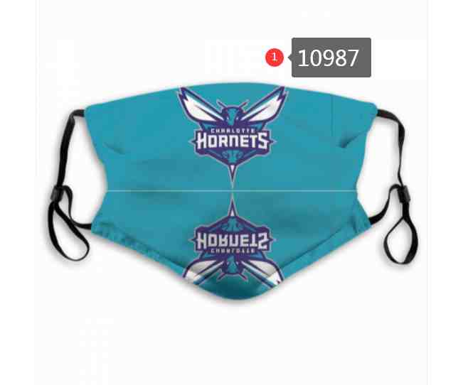 NBA Basketball Charlotte Hornets Waterproof Breathable Adjustable Kid Adults Face Masks 10987