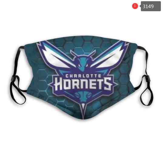 NBA Basketball Charlotte Hornets Waterproof Breathable Adjustable Kid Adults Face Masks 3149