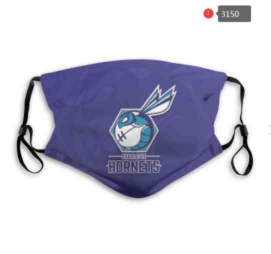 NBA Basketball Charlotte Hornets Waterproof Breathable Adjustable Kid Adults Face Masks 3150