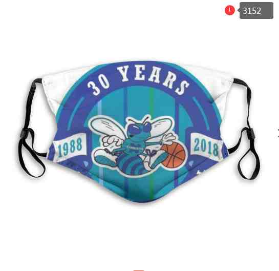 NBA Basketball Charlotte Hornets Waterproof Breathable Adjustable Kid Adults Face Masks 3152